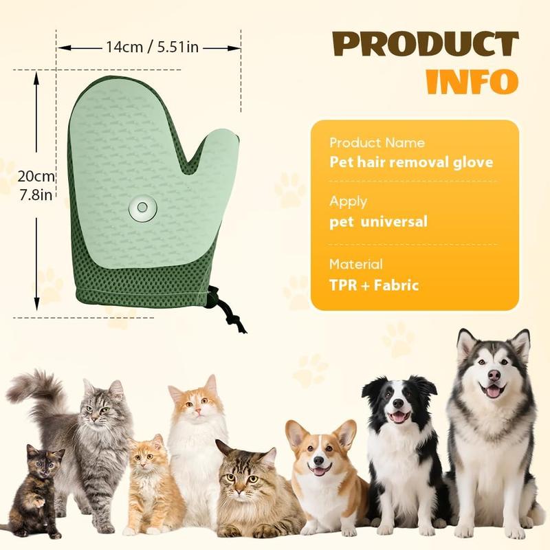 3-in-1 Pet Grooming Glove 🐾✨ – Rechargeable Brush for Shedding, Lint Removal & Grooming Cats/Dogs 🐶🐱
