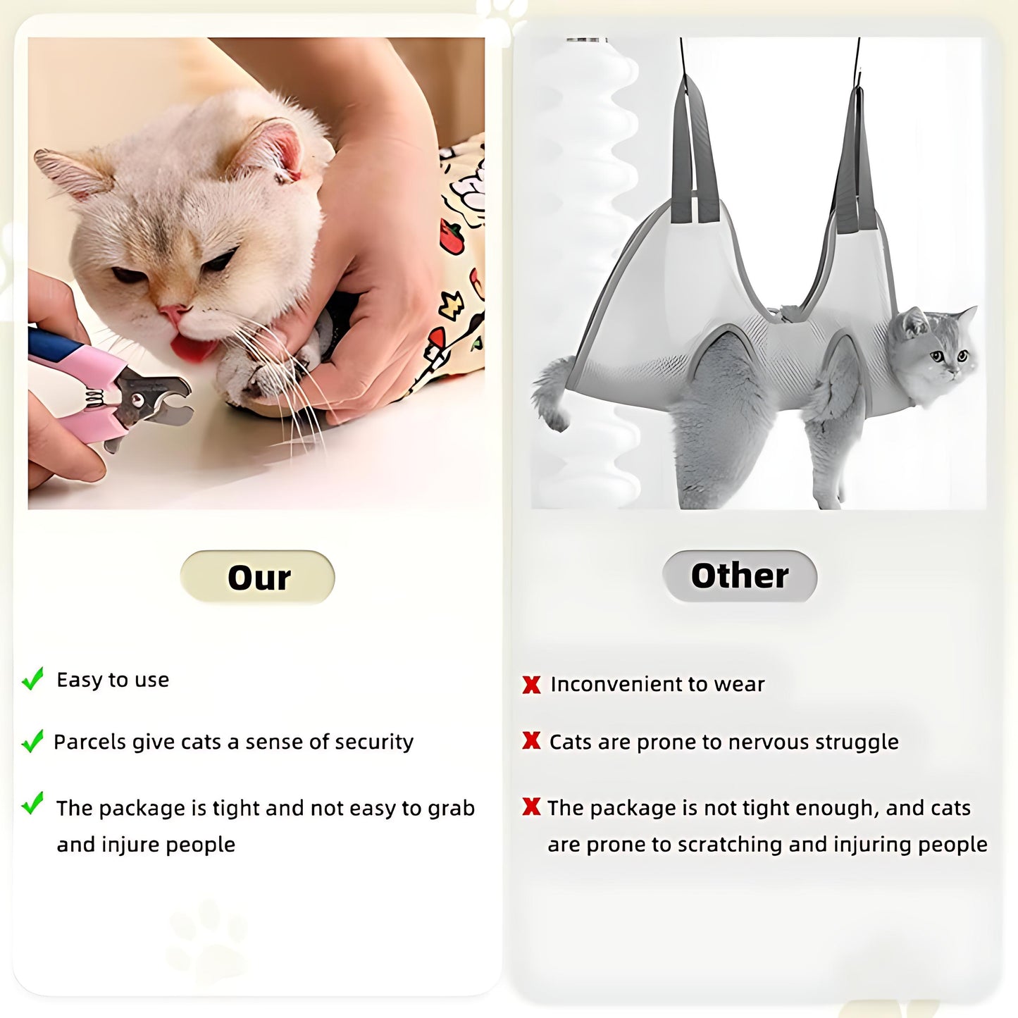 Reusable Cat Grooming Wrap ๐ก๏ธ โ Anti-Scratch, Washable & Perfect for Nail Clipping, Cleaning & Meds