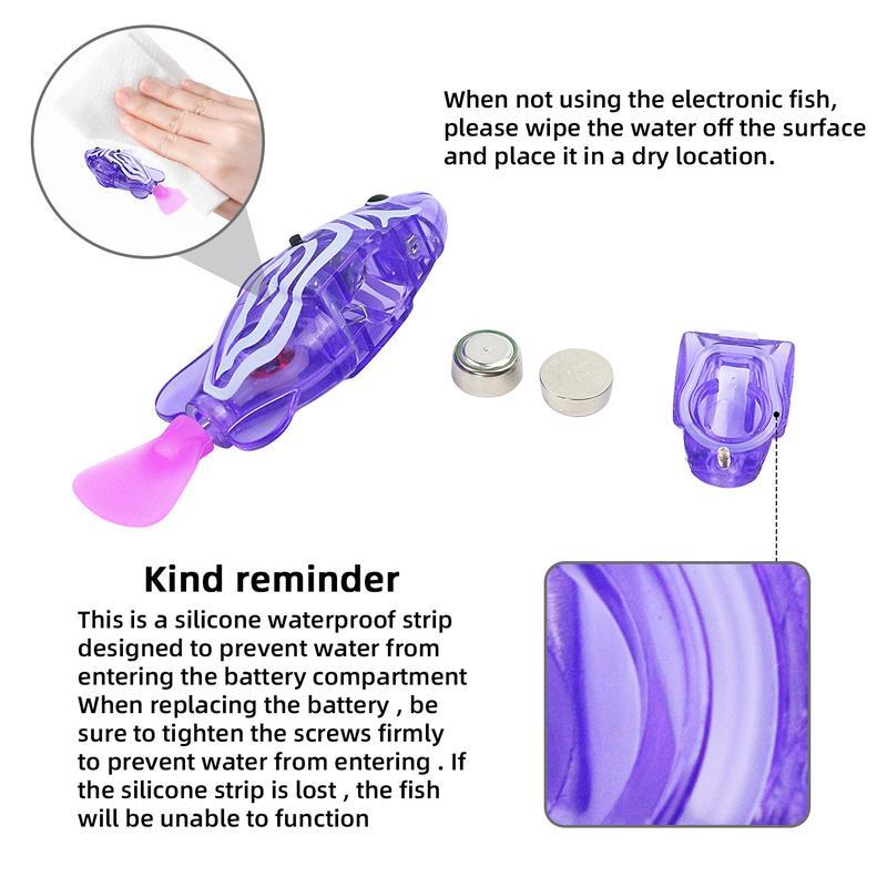 4PCS LED Swimming Fish Toys πβ¨ β Water-Activated, Neon Lights for Cats πΊ & Kids πΆ | Fun Play & Encourage Drinking π¦
