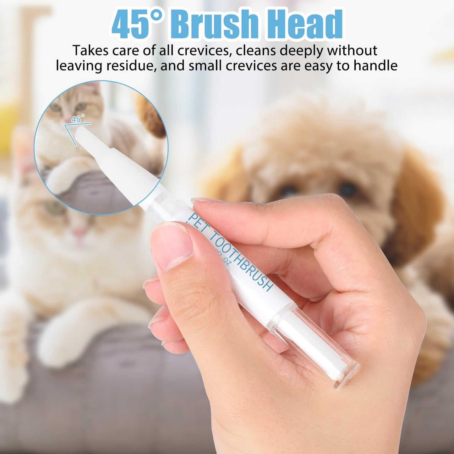 Pet Teeth Cleaning Pen 🦷🐶🐱 – Easy Dental Care & Whitening Tool for Dogs & Cats