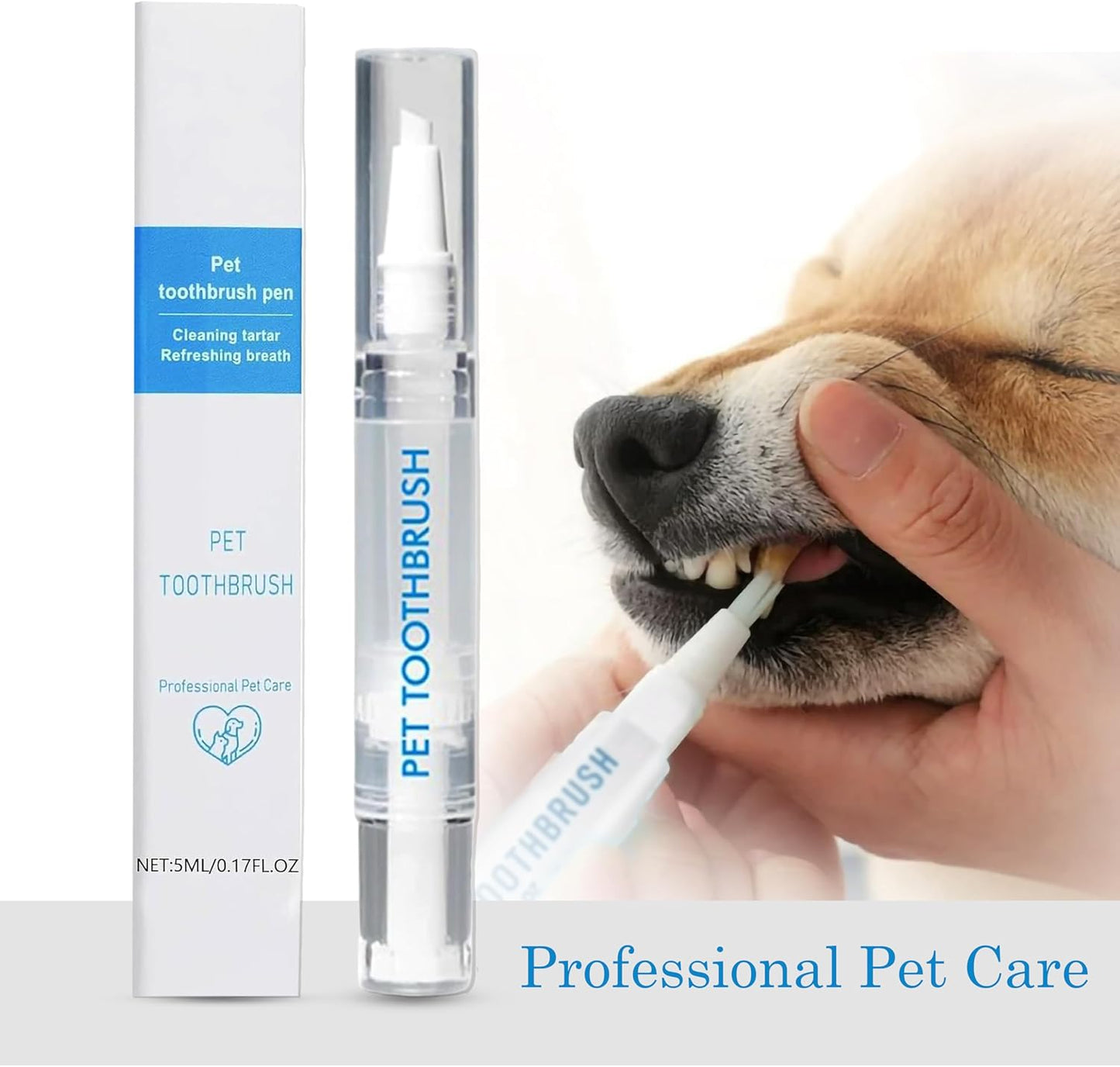 Pet Teeth Cleaning Pen 🦷🐶🐱 – Easy Dental Care & Whitening Tool for Dogs & Cats