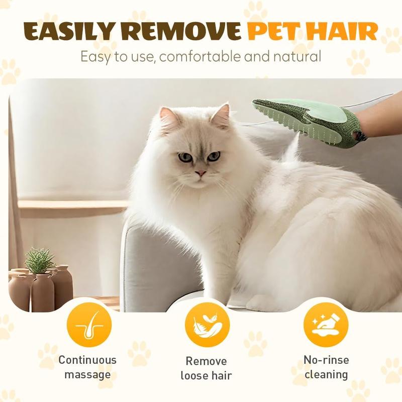3-in-1 Pet Grooming Glove 🐾✨ – Rechargeable Brush for Shedding, Lint Removal & Grooming Cats/Dogs 🐶🐱