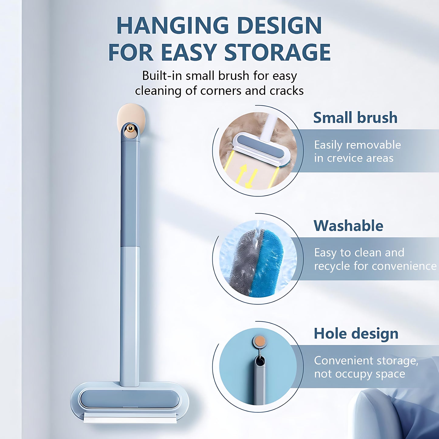 Multifunctional Pet Hair Remover 🐾 – Extra-Long Handle, Washable & Perfect for Furniture, Clothes, Bedding & More! 🛋️👕🛏️