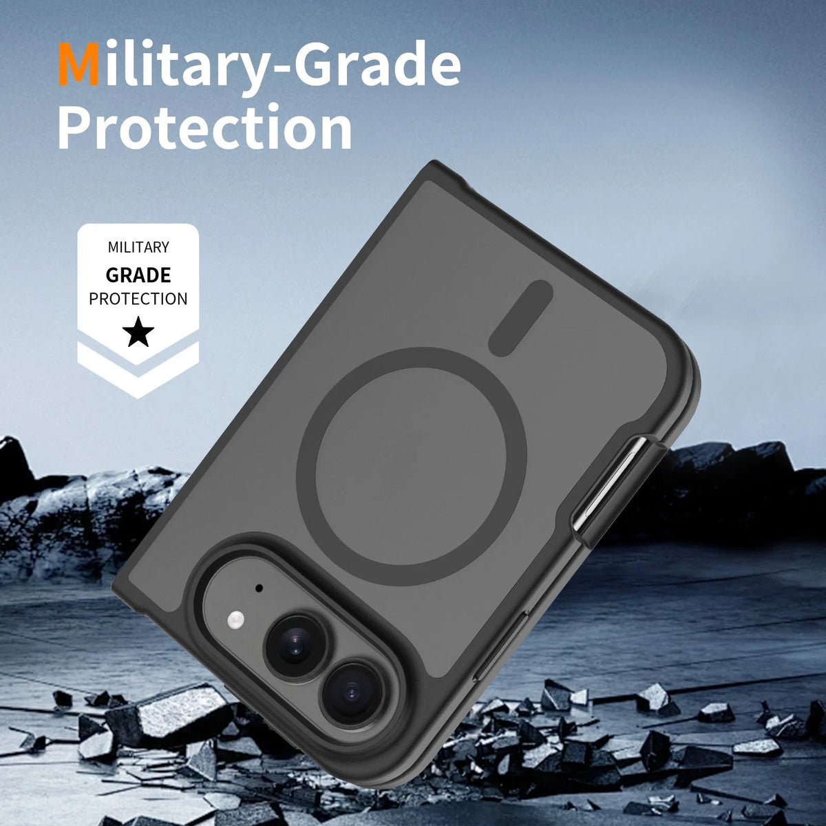 For Apple iPhone Duo (2026) Slim Fit Shockproof Matte Mag Safe Fold Case Cover