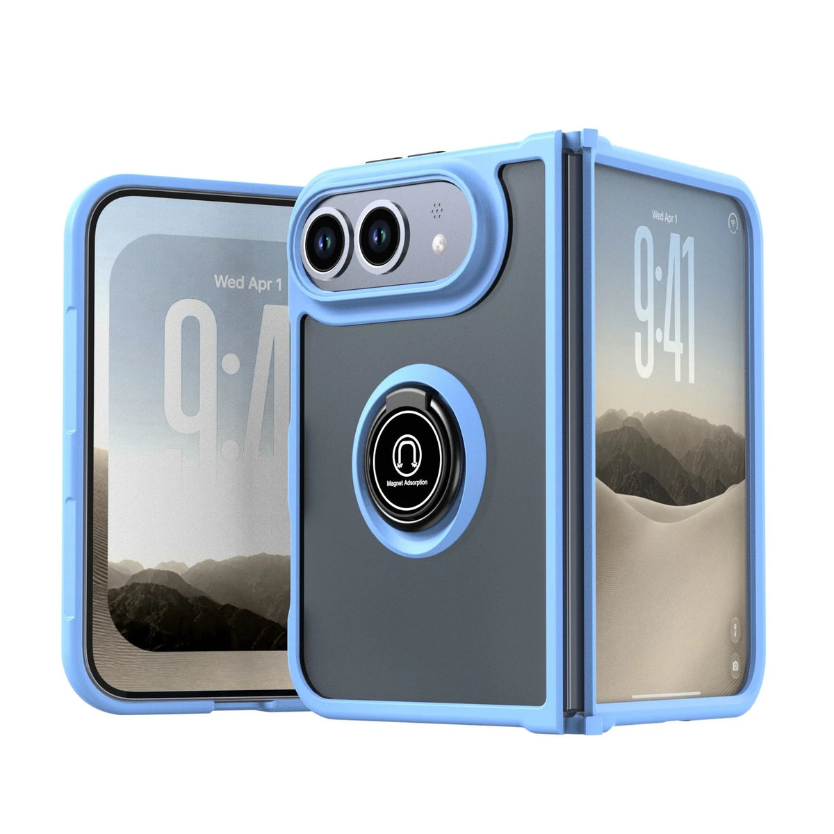 For Apple iPhone Duo, Hybrid Armor Liquid Silicone Magnetic Stand Case Cover US