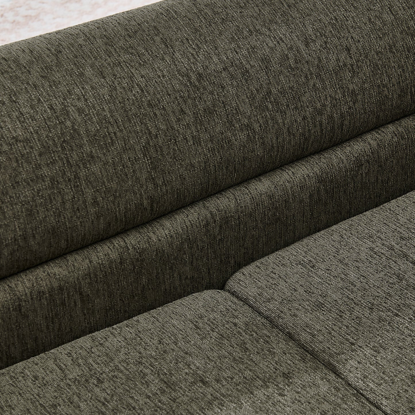 Oversized Pet Sofa, Curved Armrest Rectangular Dog Sofa, Linen Fabric Comfort Pet Couch for Large & Oversized Dogs-Dark Gray
