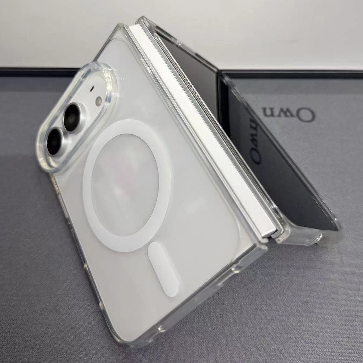 For Apple iPhone Duo (2026) Slim Fit Shockproof Clear Mag Safe Hard Case Cover
