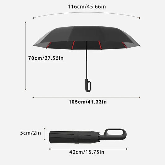 Automatic Folding Umbrella, 1 Count/60pcs Portable Rain Umbrella with Loop Buckle, Windproof & Waterproof Umbrella for Men & Women #GLOBAL PICKS