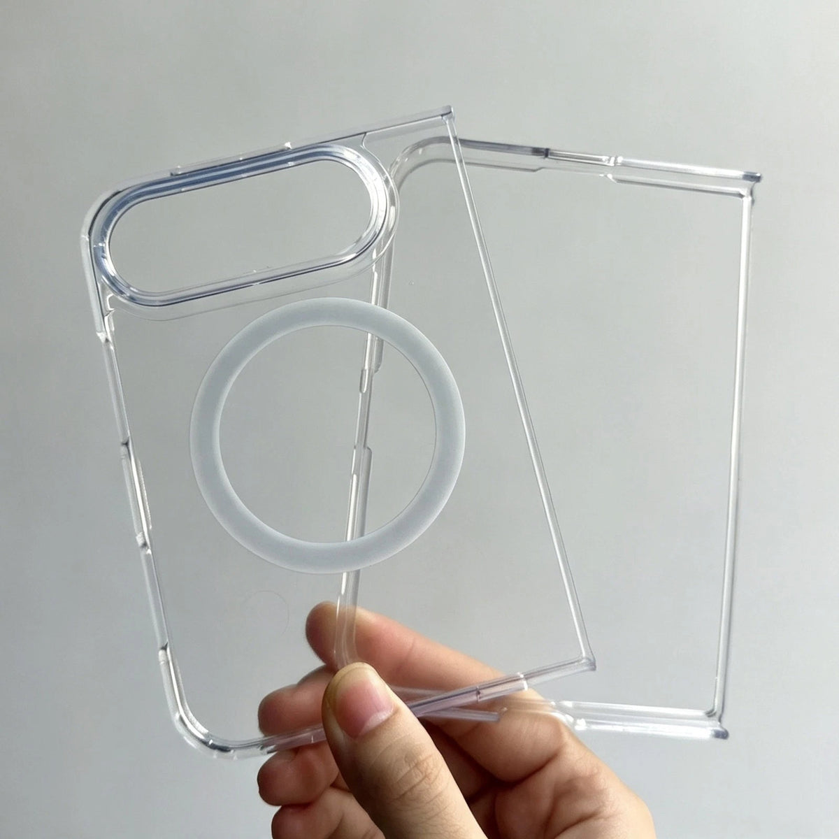 For Apple iPhone Duo (2026) Slim Fit Shockproof Clear Mag Safe Hard Case Cover