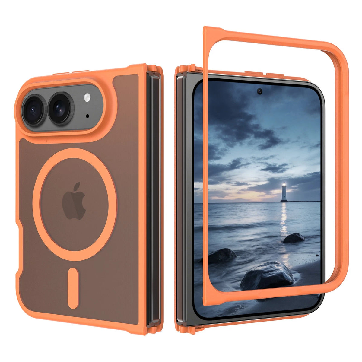 For Apple iPhone Duo (2026) Slim Fit Shockproof Matte Mag Safe Fold Case Cover