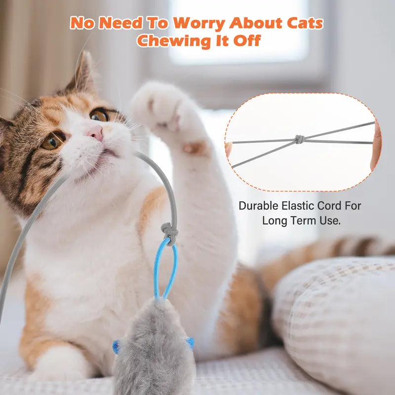 SUPETSPAW Electric Cat Teaser (No Remote), Rechargeable Door Clip Design, Interactive Pet Toy. Dual Modes – 360° Rotation & Irregular Jumping, Stimulates Physical and Mental Vitality. Cat Toy, Cat Supplies, Pet Supplies, Interactive Cat Toy, Perfect Gift