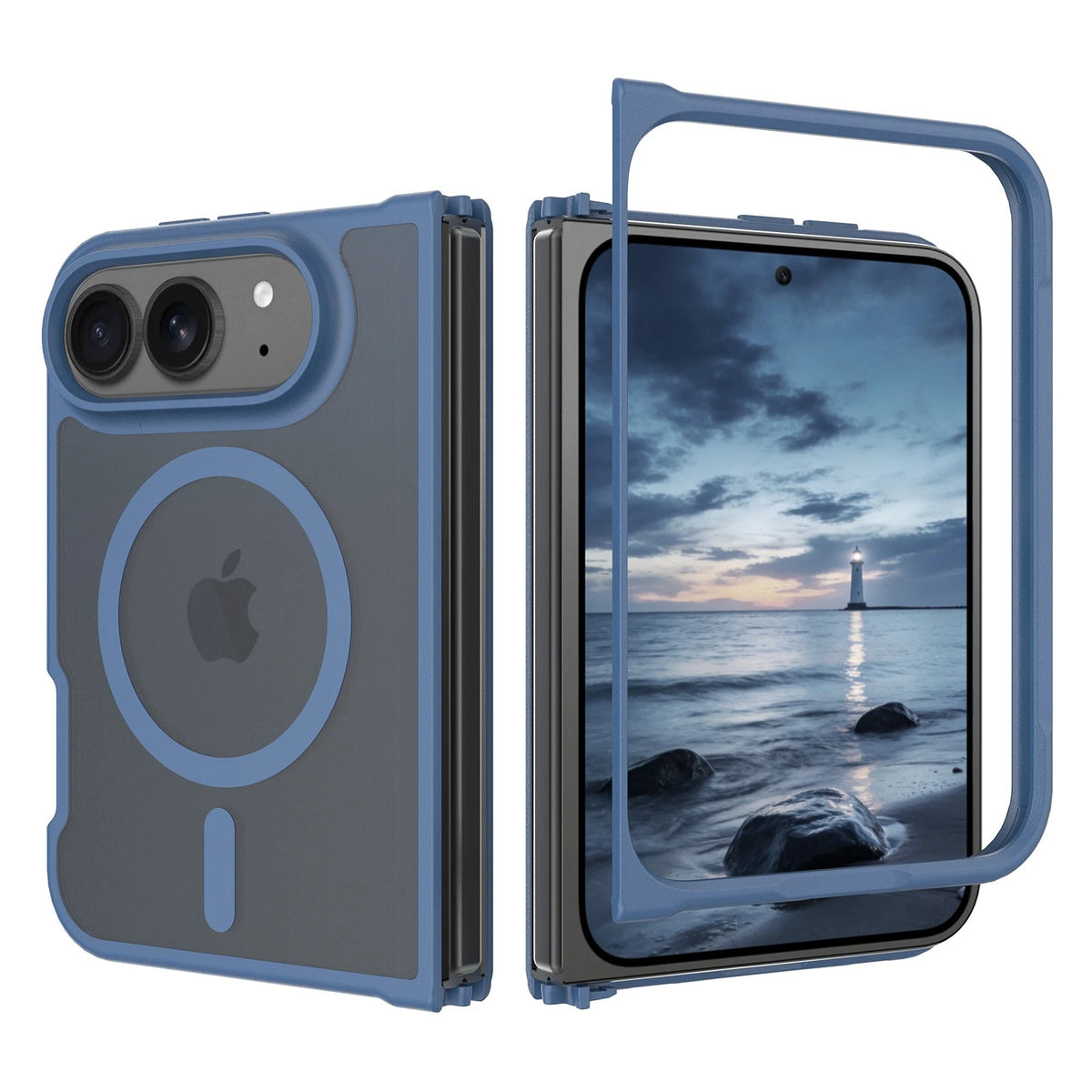 For Apple iPhone Duo (2026) Slim Fit Shockproof Matte Mag Safe Fold Case Cover