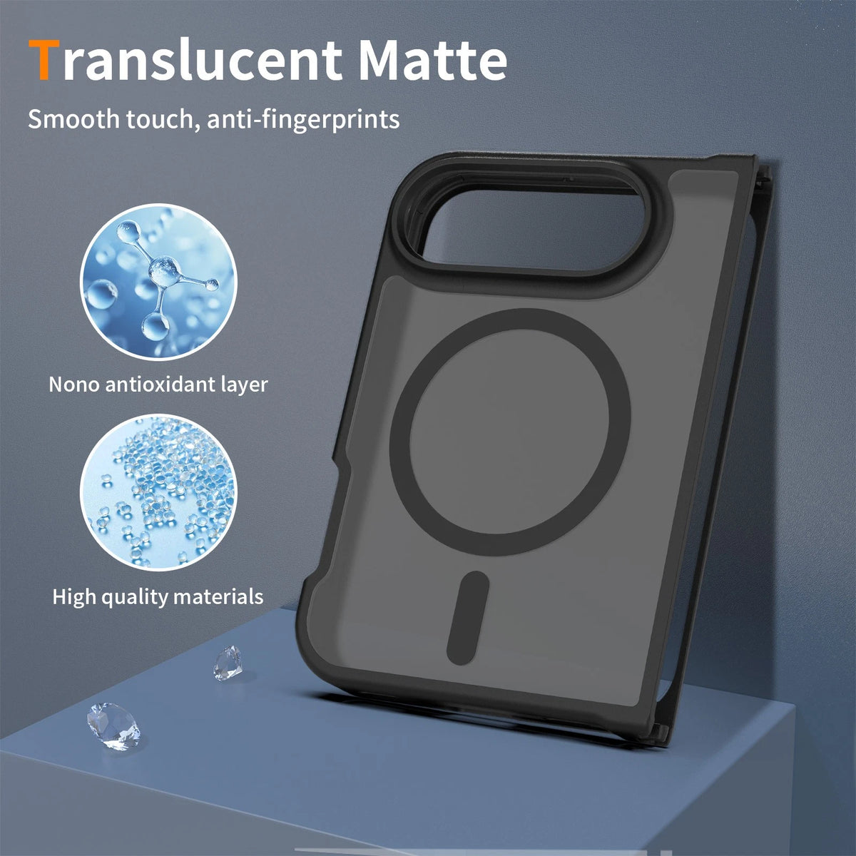 For Apple iPhone Duo (2026) Slim Fit Shockproof Matte Mag Safe Fold Case Cover