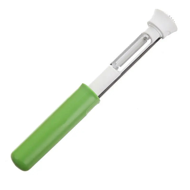 2 in 1 Apple Corer and Peeler, Apple Core Removal Tool, Stainless Steel Fruit Corer, Apple Seed Remover for Cored Apples, Pears, Bell Peppers and Cakes, Kitchen Gadget for Fruit and Vegetable