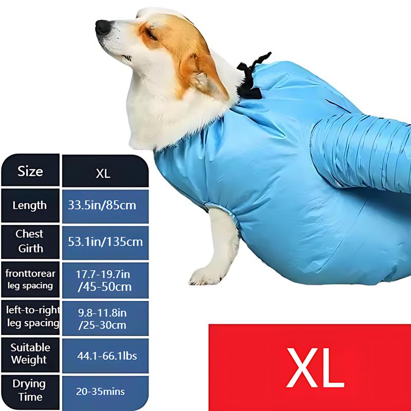 Dog Drying Bag 🐶💨 – Quick-Dry, Portable & Hands-Free Grooming Towel for Bath, Travel & More!