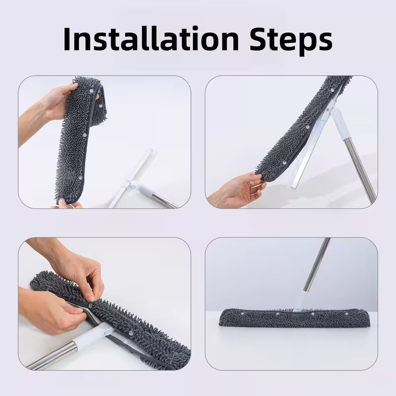 1pc Flat Mop Head Replacement Cover - Microfiber Scouring Cloth, Efficient Dust And Hair Absorption, No Dead Corners, Thickened Non-Shedding, Easy to Clean And Machine Washable, Super Absorbent, Reusable - Suitable for Bedroom, Living Room, Kitchen