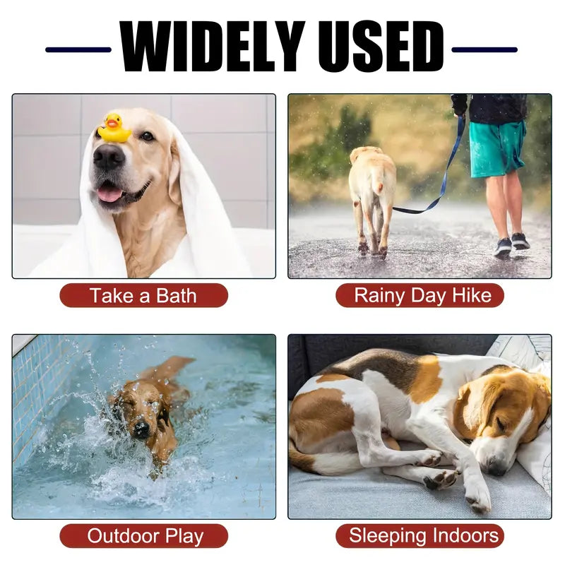 Quick-Drying Dog Bathrobe, 1-Piece Striped Pet Dressing Gown with Adjustable Belly Band, Super-Absorbent Super-Soft Fabric