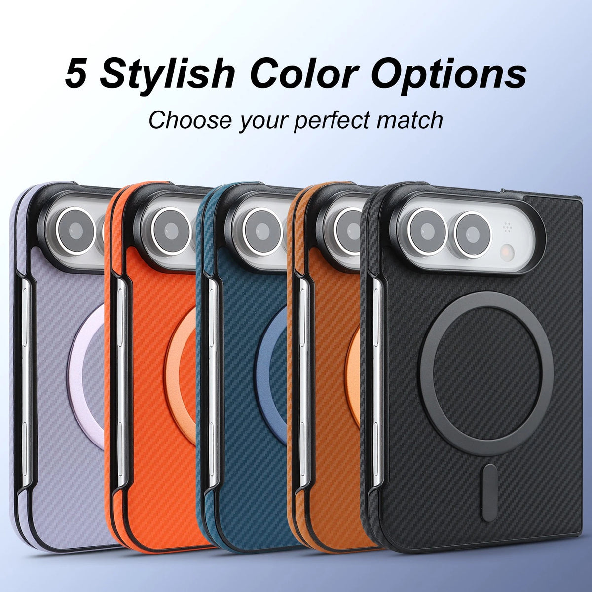 PU Leather Case For iPhone Duo Fold, Built-in Screen Protector Kickstand Cover