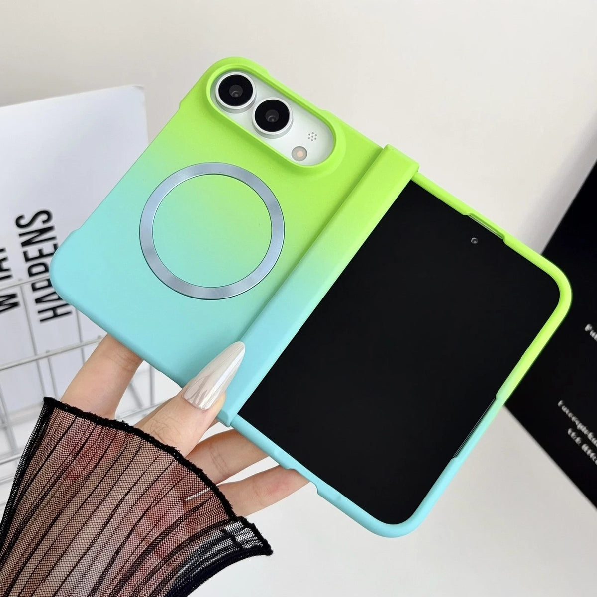 Shockproof Mag Safe Fold Case Frost Slim Hard Cover For Apple iPhone Duo (2026)
