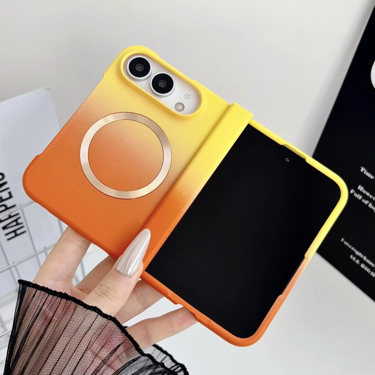 Shockproof Mag Safe Fold Case Frost Slim Hard Cover For Apple iPhone Duo (2026)