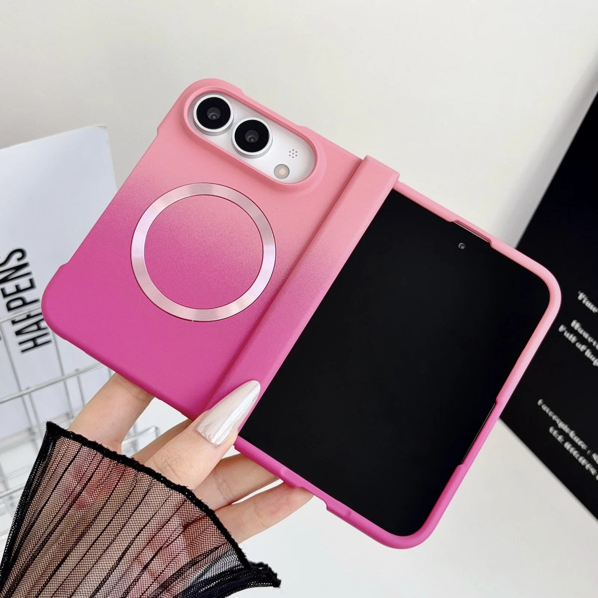 Shockproof Mag Safe Fold Case Frost Slim Hard Cover For Apple iPhone Duo (2026)