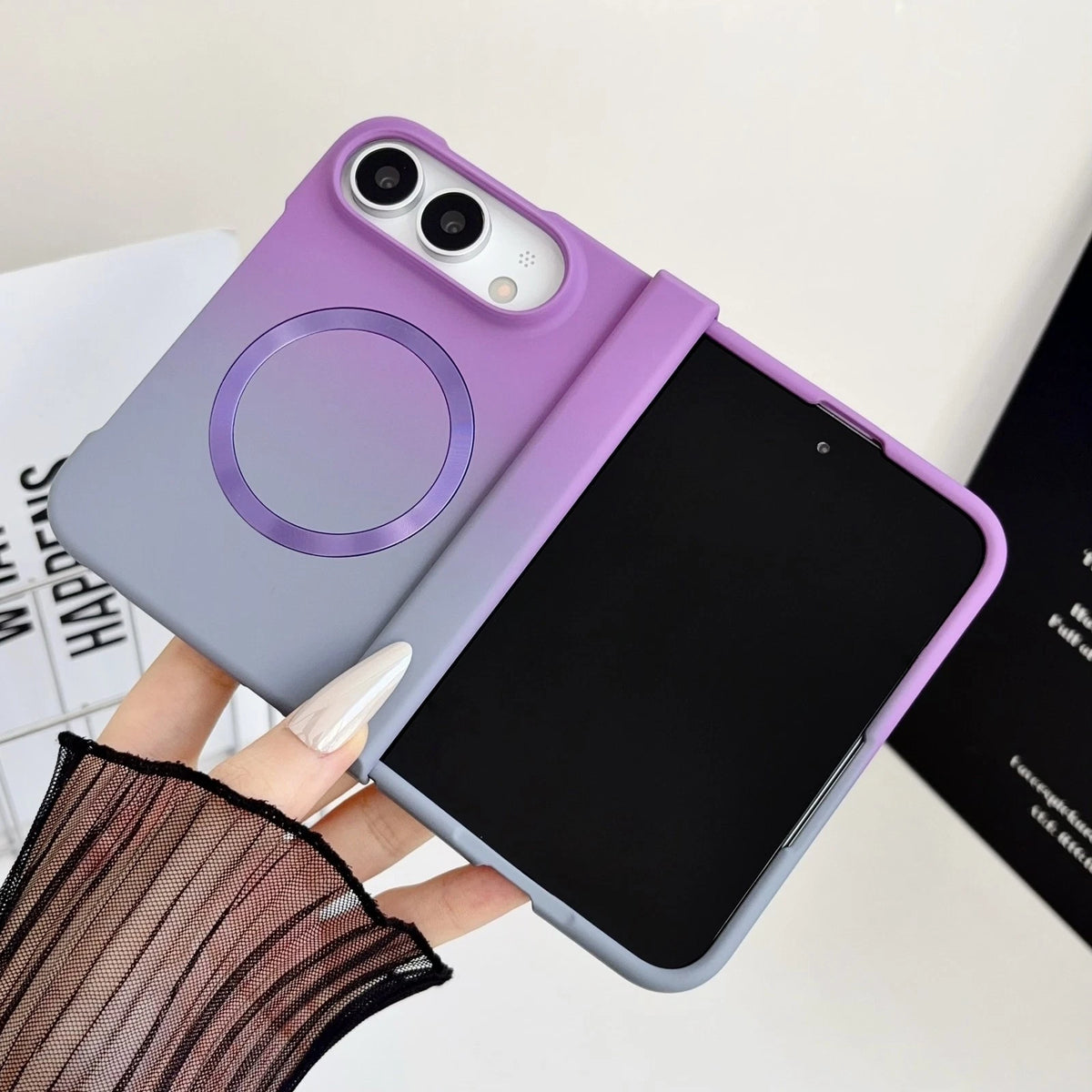 Shockproof Mag Safe Fold Case Frost Slim Hard Cover For Apple iPhone Duo (2026)