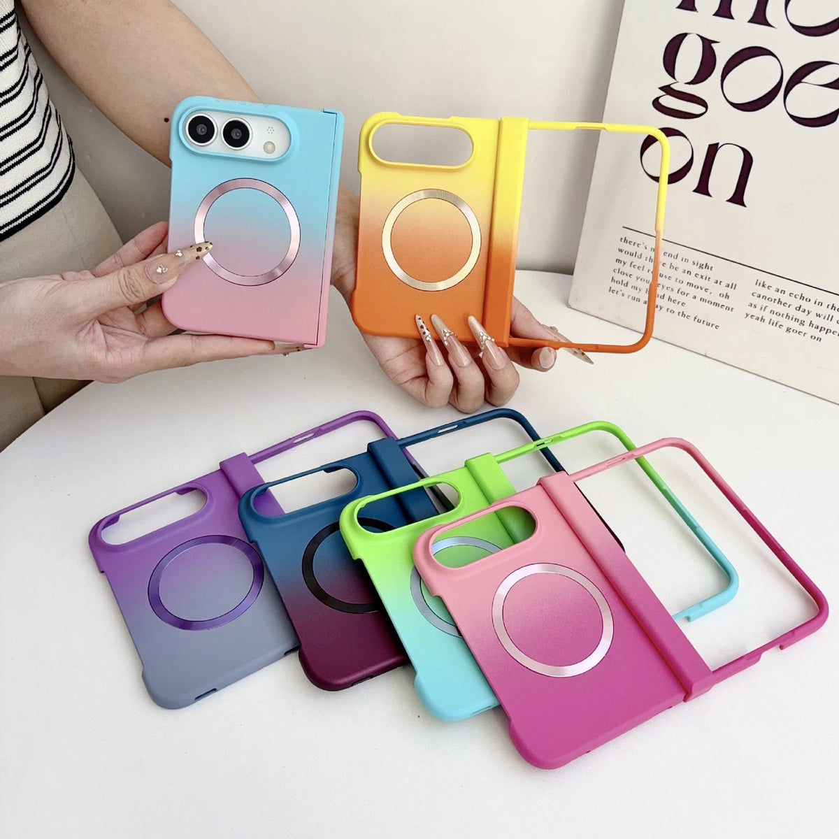 Shockproof Mag Safe Fold Case Frost Slim Hard Cover For Apple iPhone Duo (2026)